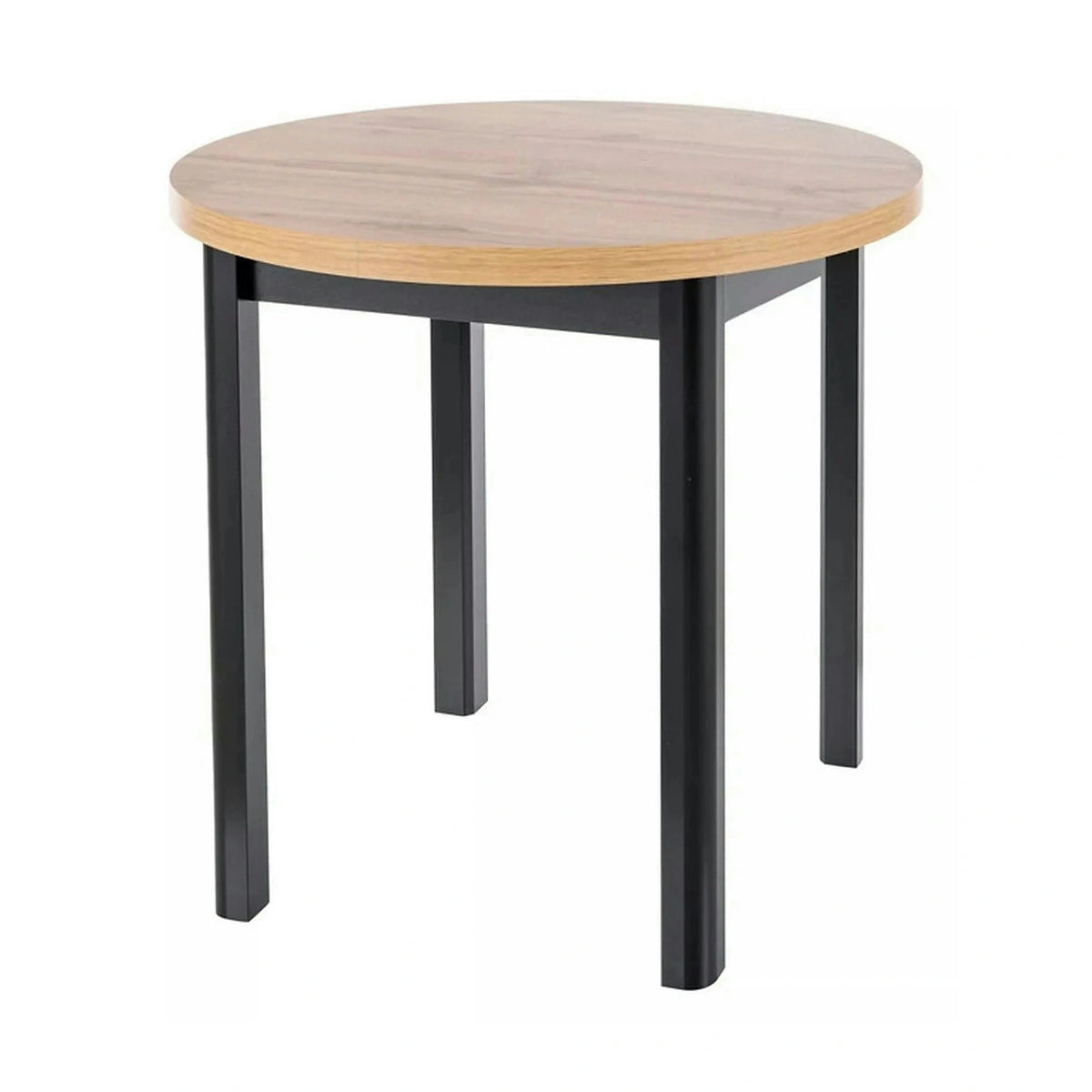 Masa ADAM, stejar artisan/negru, PAL laminat, 80x80x75 cm