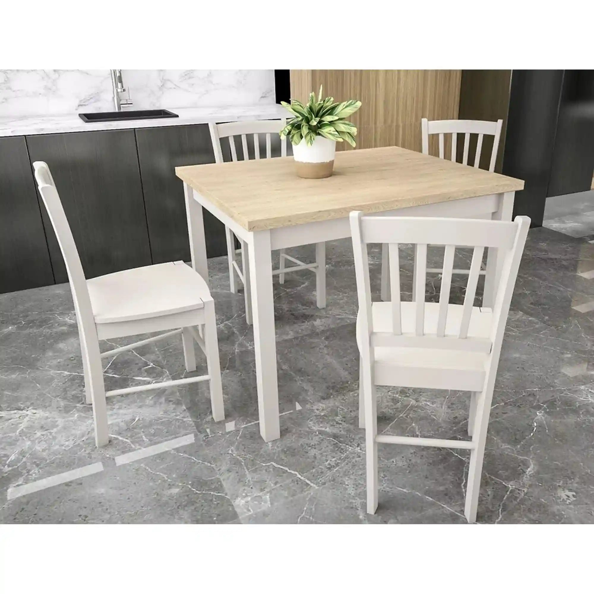 Masa ADAM, stejar/casmir, 80x80x75 cm