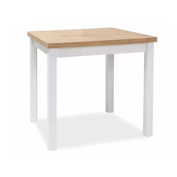 Masa ADAM, stejar lancelot/alb, 90x65x75 cm