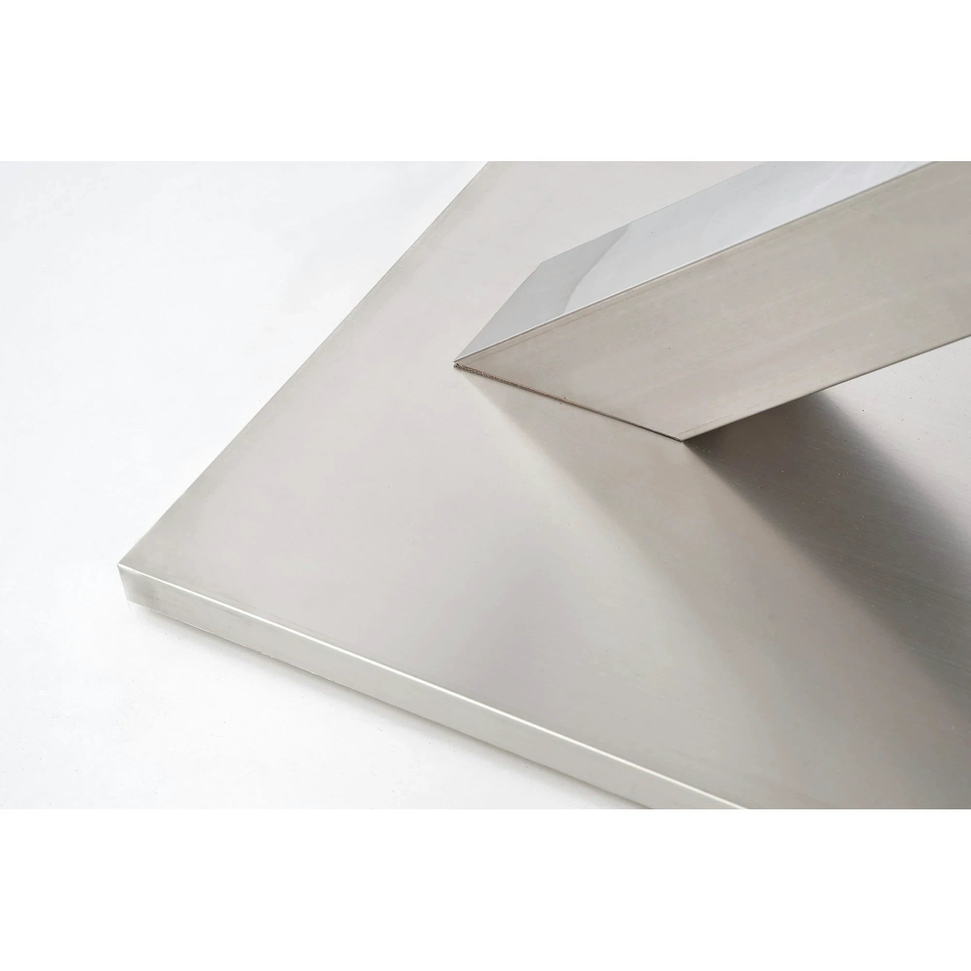 Masa alb lucios SANDOR, extensibila, alb/crom, 160/220x90x77 cm
