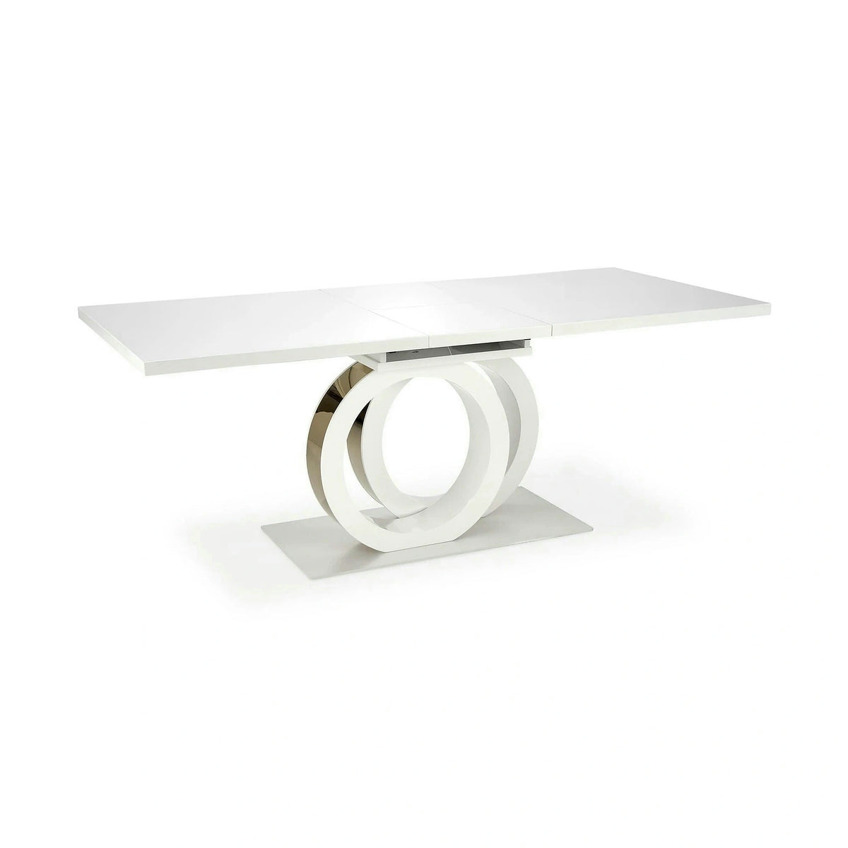 Masa alba dining GALARDO, extensibila, 160/200x90x77 cm