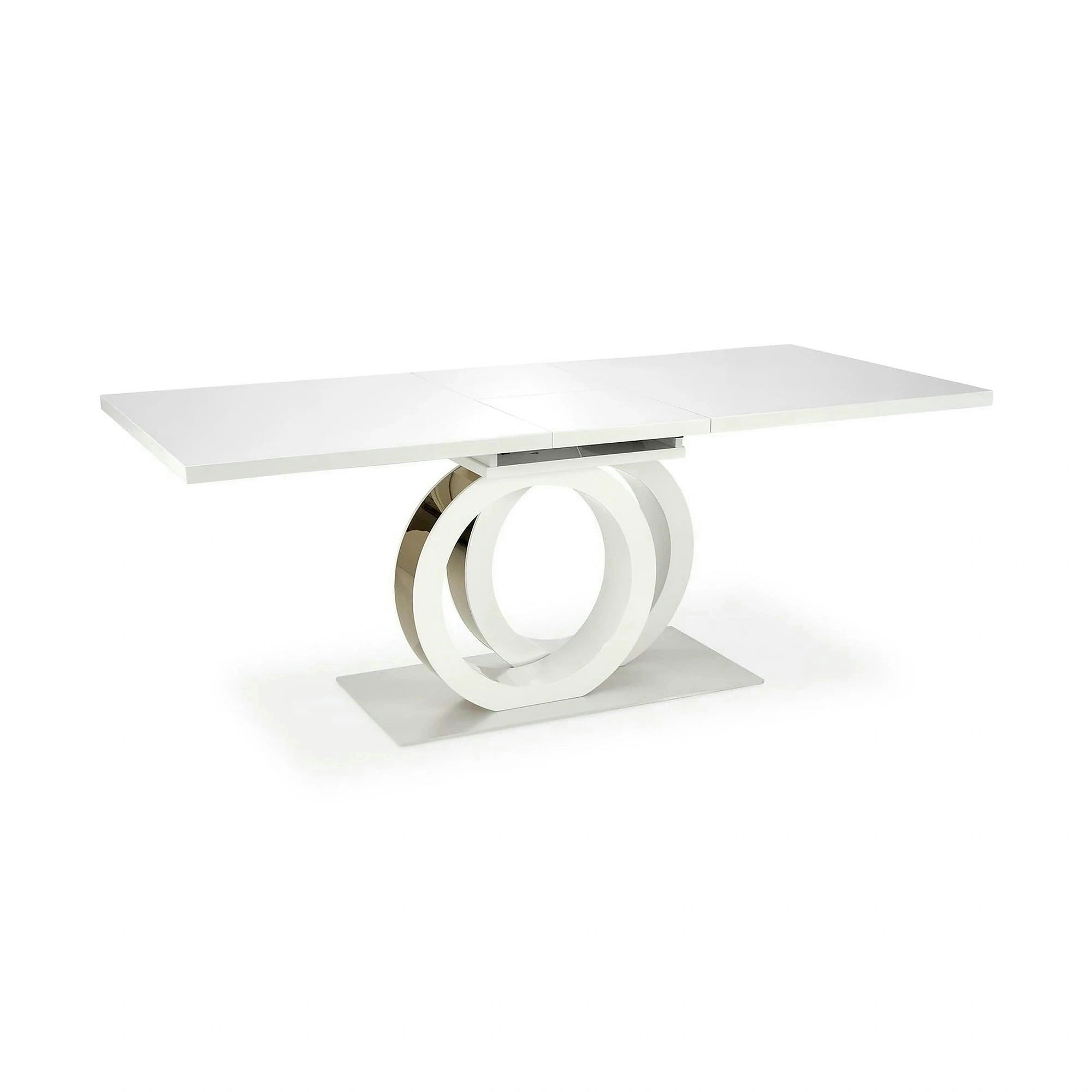 Masa alba dining GALARDO, extensibila, 160/200x90x77 cm