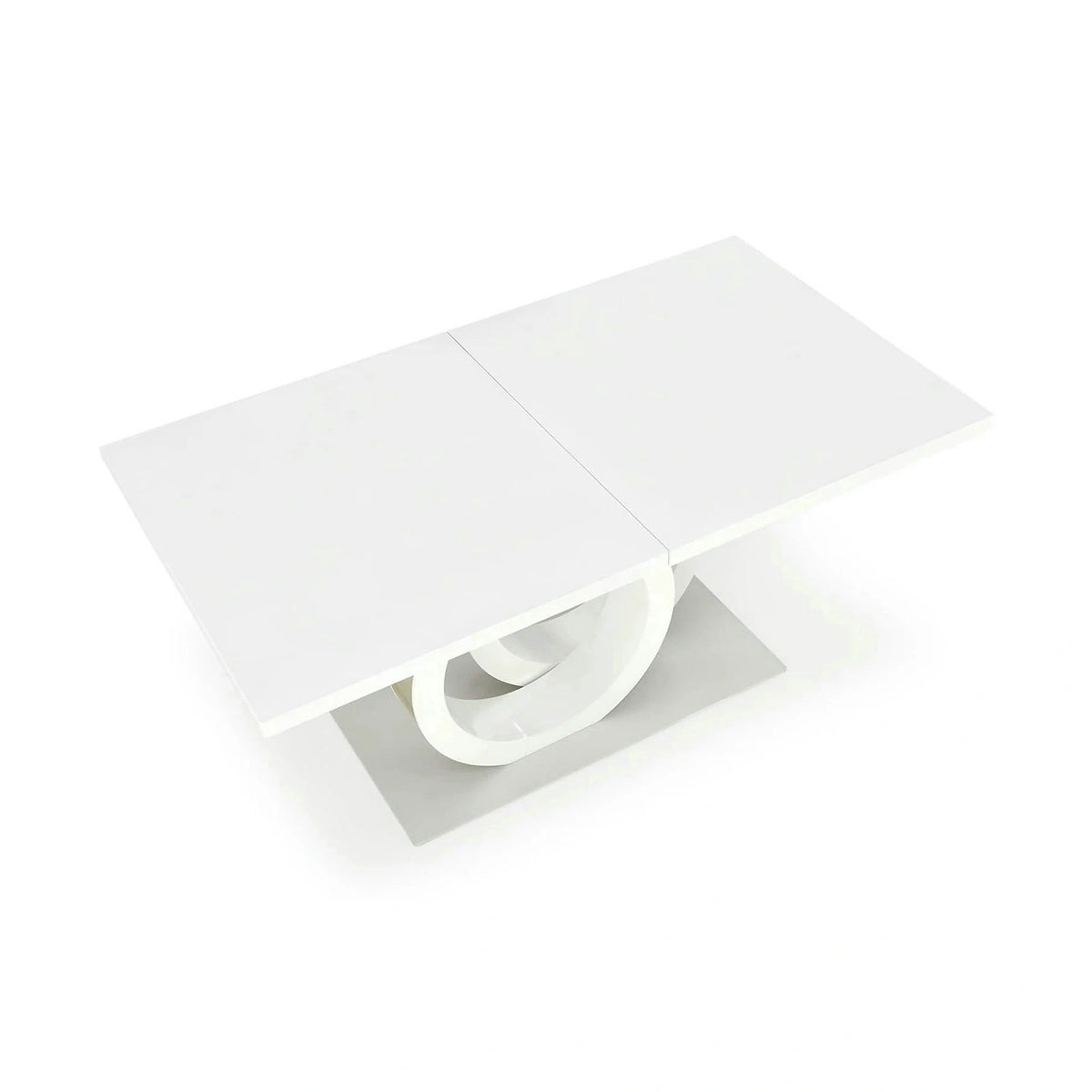 Masa alba dining GALARDO, extensibila, 160/200x90x77 cm