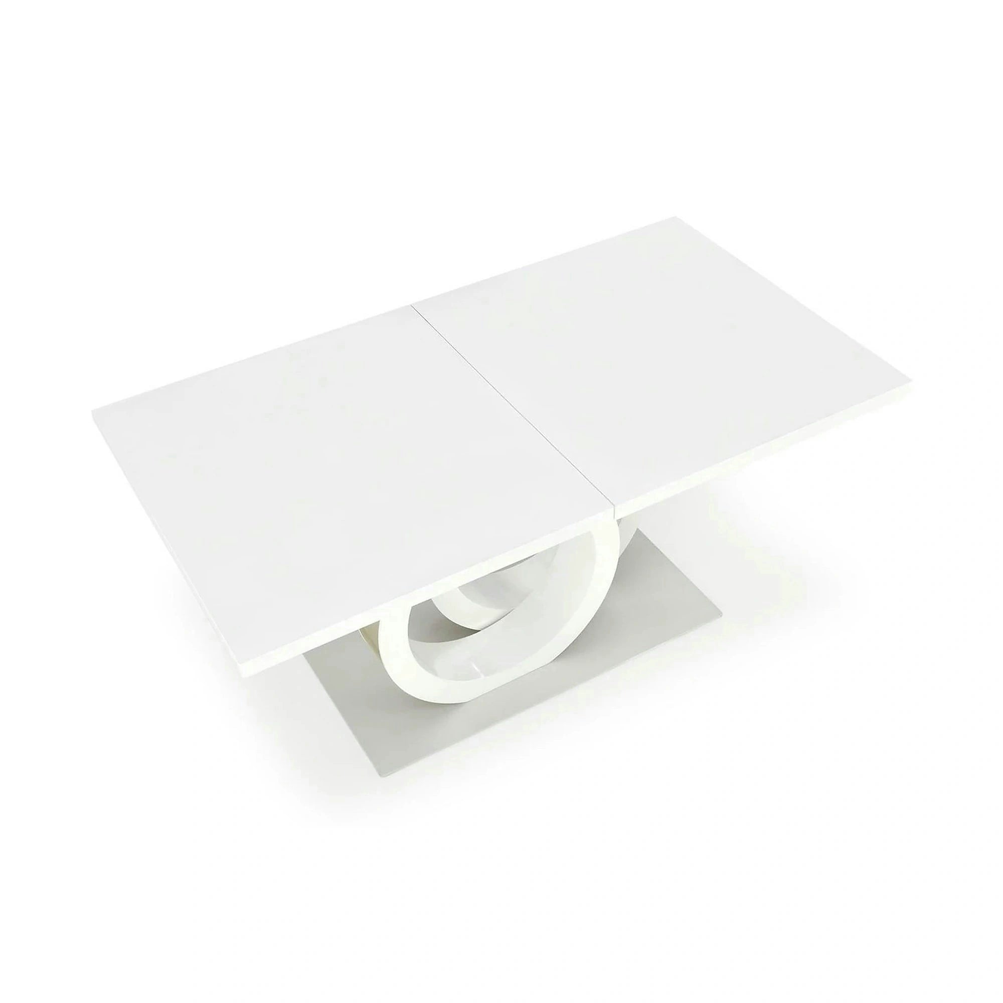 Masa alba dining GALARDO, extensibila, 160/200x90x77 cm