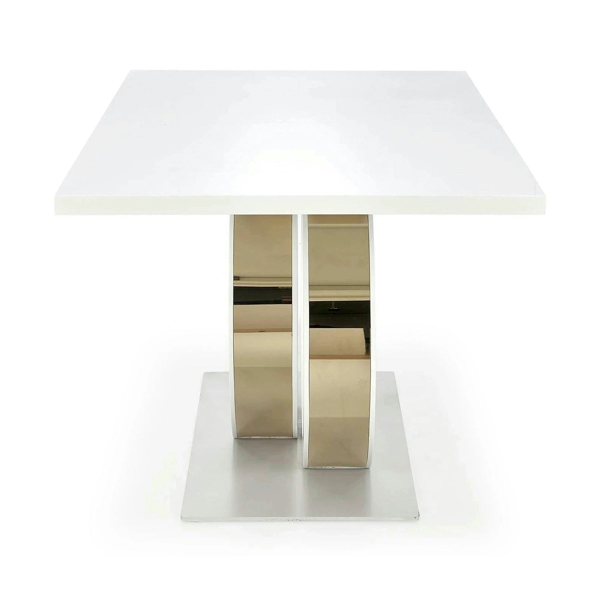 Masa alba dining GALARDO, extensibila, 160/200x90x77 cm
