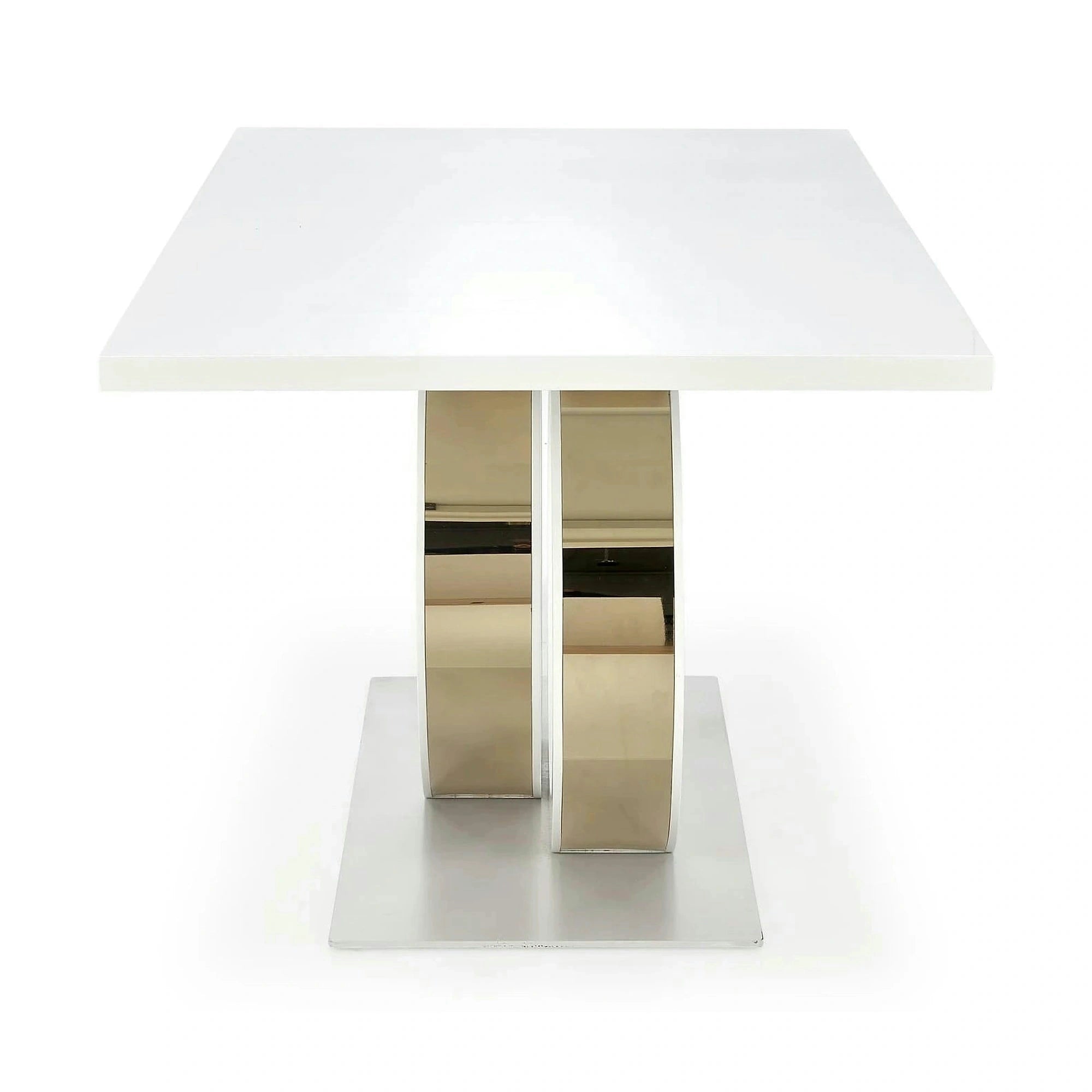 Masa alba dining GALARDO, extensibila, 160/200x90x77 cm