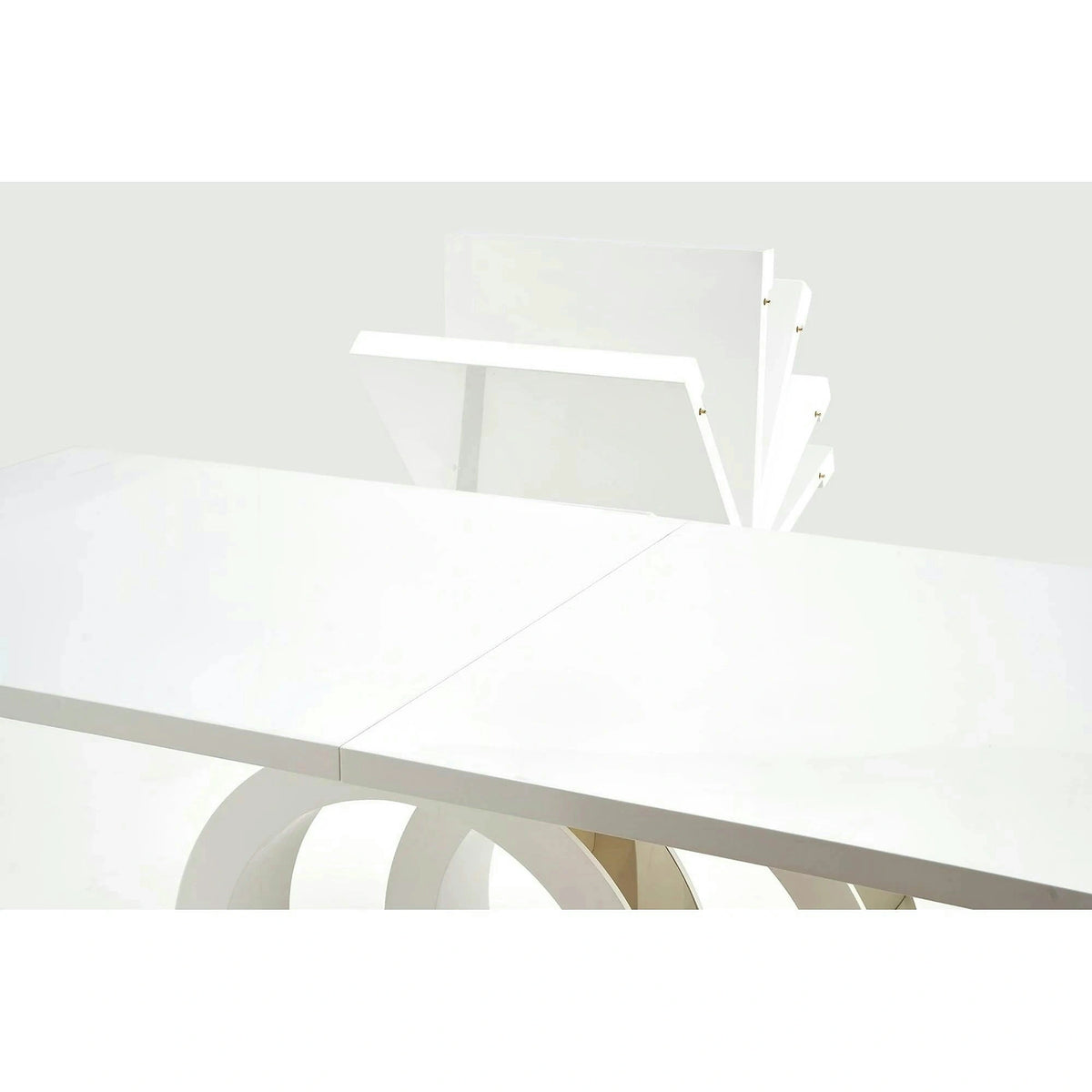 Masa alba dining GALARDO, extensibila, 160/200x90x77 cm