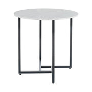 Masa ALTO II, alb/negru, PAL laminat/metal, 80x80x76 cm