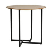 Masa ALTO II, stejar/negru, PAL laminat/metal, 80x80x76 cm