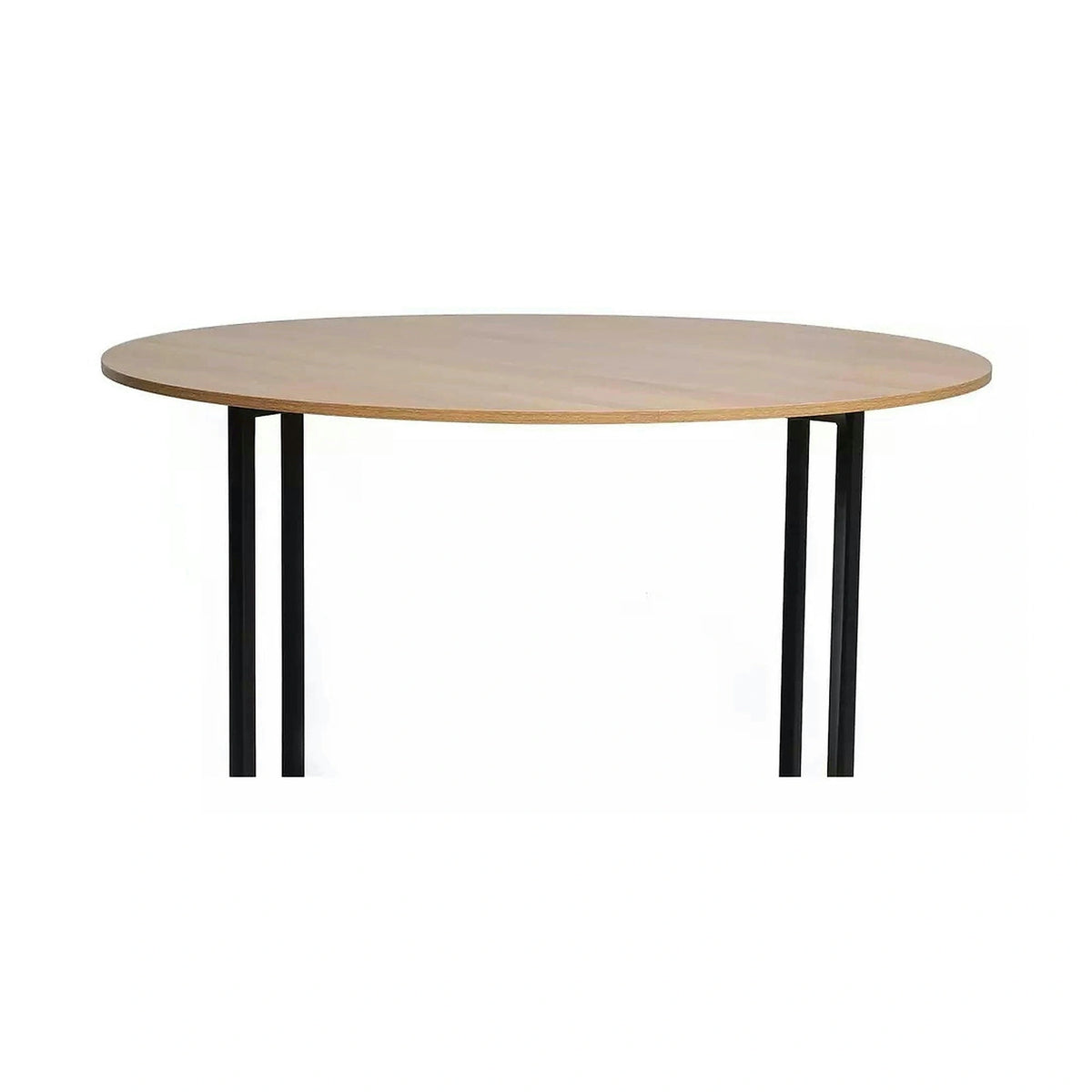 Masa ALTO, stejar/negru, PAL laminat/metal, 120x120x76 cm