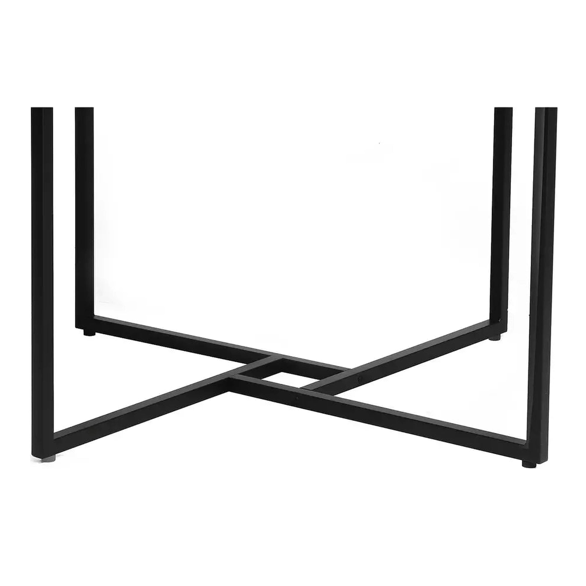 Masa ALTO, stejar/negru, PAL laminat/metal, 120x120x76 cm