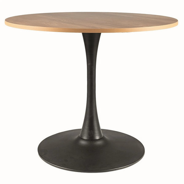 Masa AMADEO II, stejar/negru mat, 90x76 cm