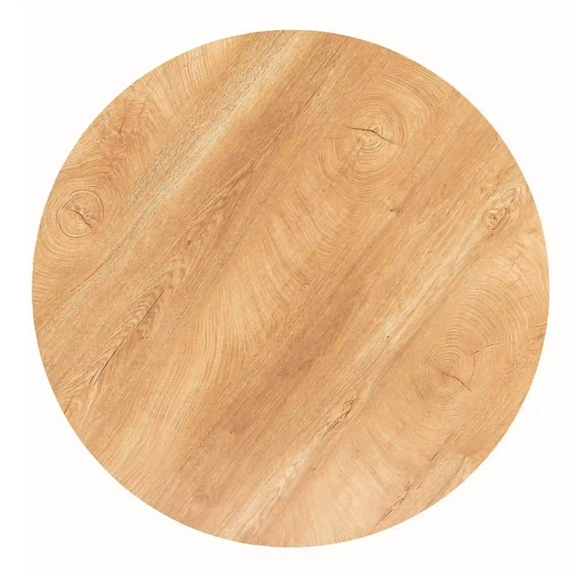 Masa AMADEO II, stejar/negru mat, 90x76 cm