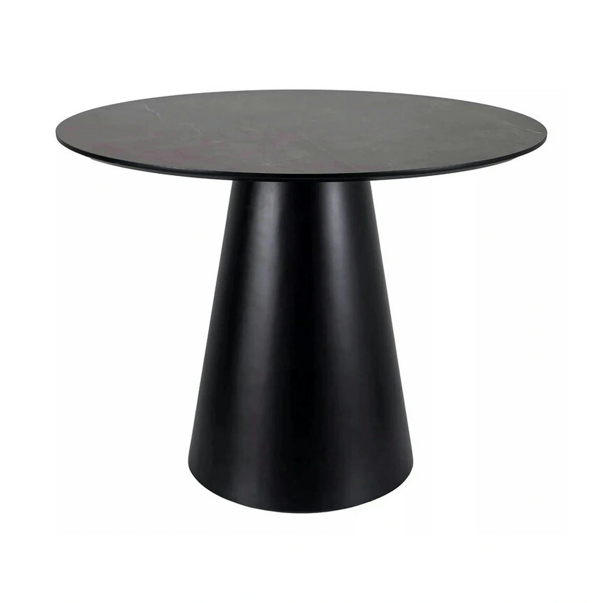 Masa ANGEL, gri cu efect de marmura/negru mat, 100x75 cm