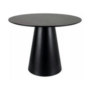 Masa ANGEL, gri cu efect de marmura/negru mat, 100x75 cm