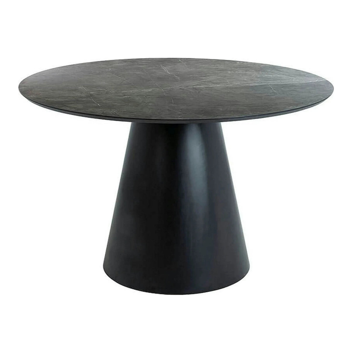 Masa ANGEL, gri inchis/negru, 120x120x76 cm