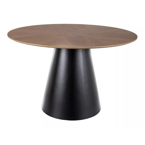 Masa ANGEL, stejar/negru, 120x120x75 cm