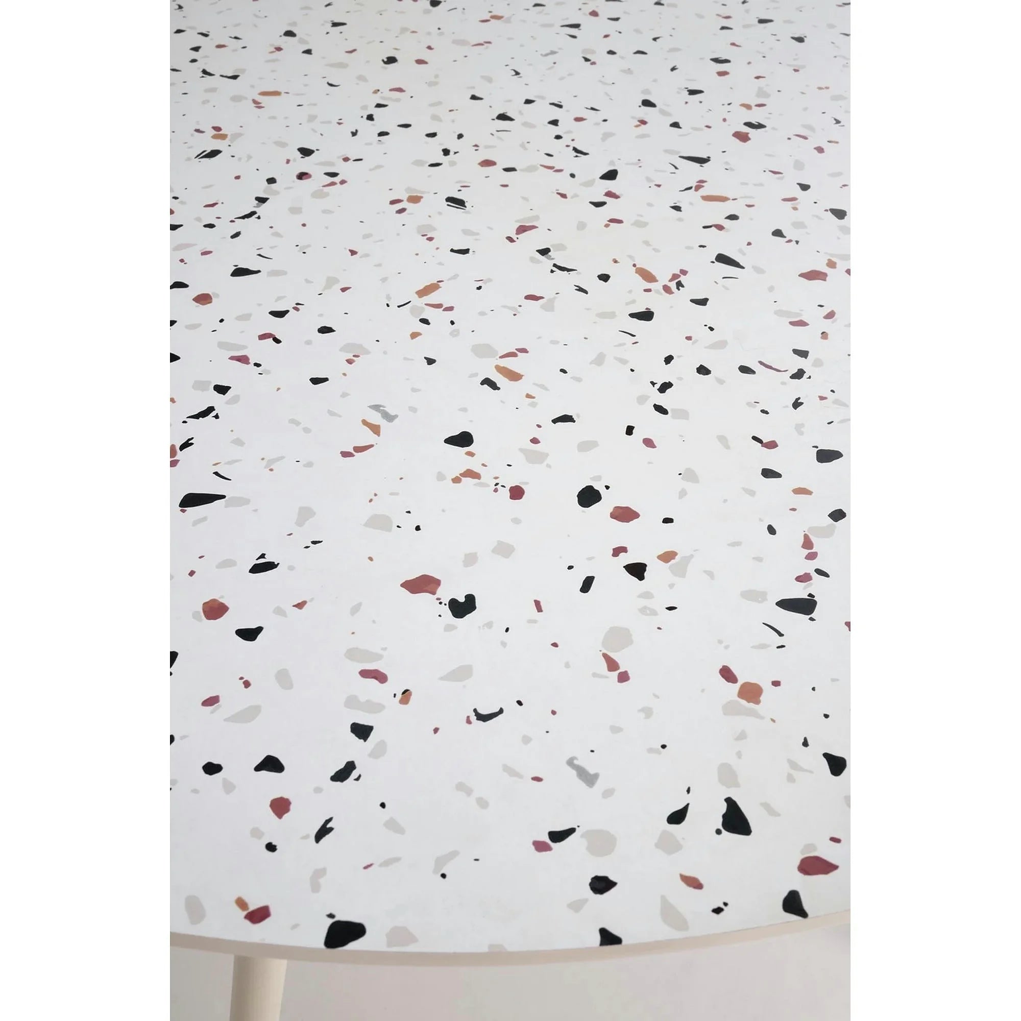 Masa ARAMIS, alb/terrazzo, 120x120x76 cm