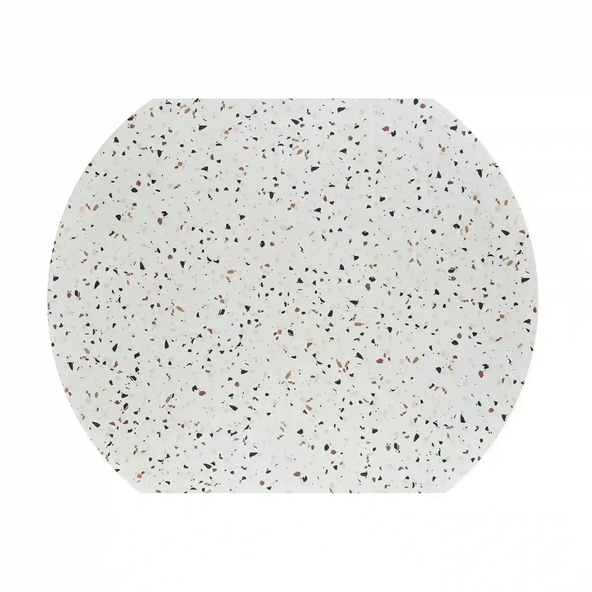 Masa ARAMIS, alb/terrazzo, 120x120x76 cm