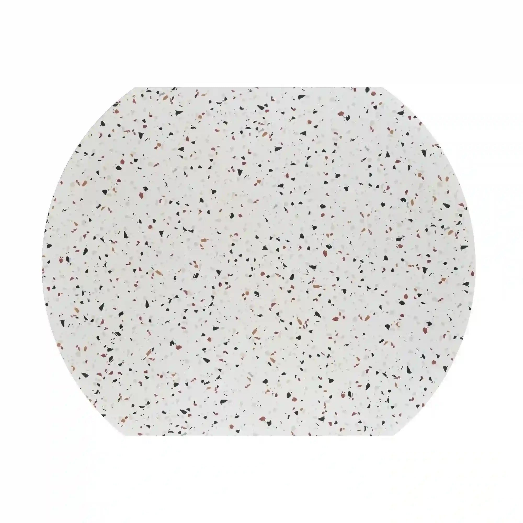 Masa ARAMIS, alb/terrazzo, 120x120x76 cm
