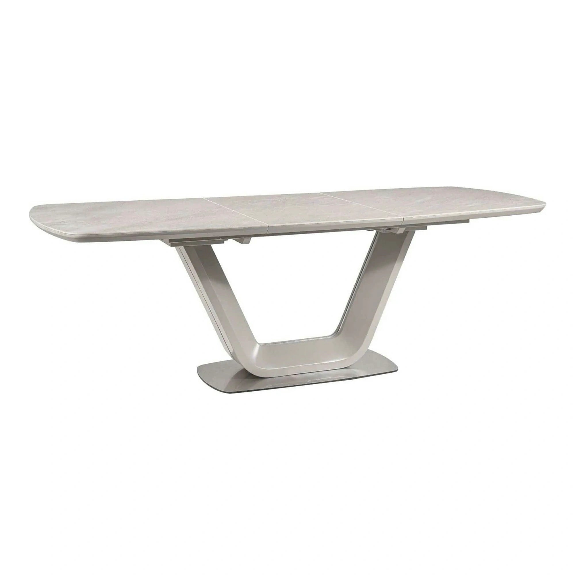 Masa ARMANI, gri cu efect de marmura, 160/220x90x76 cm