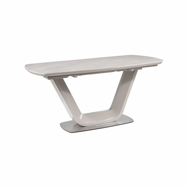 Masa ARMANI, gri cu efect de marmura, 160/220x90x76 cm