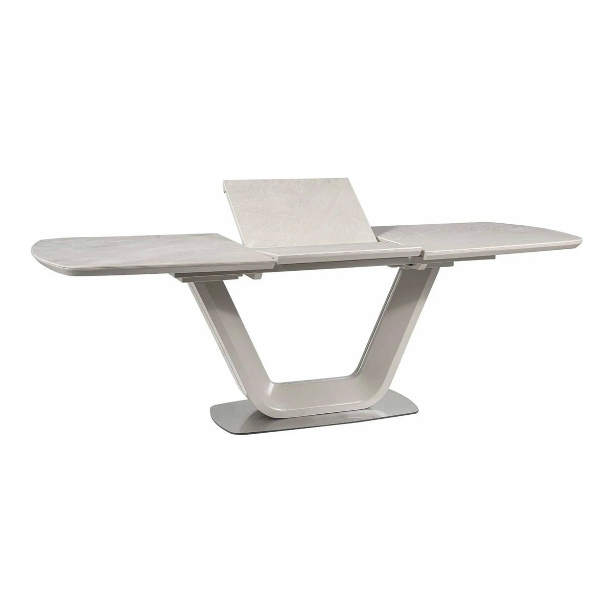 Masa ARMANI, gri cu efect de marmura, 160/220x90x76 cm
