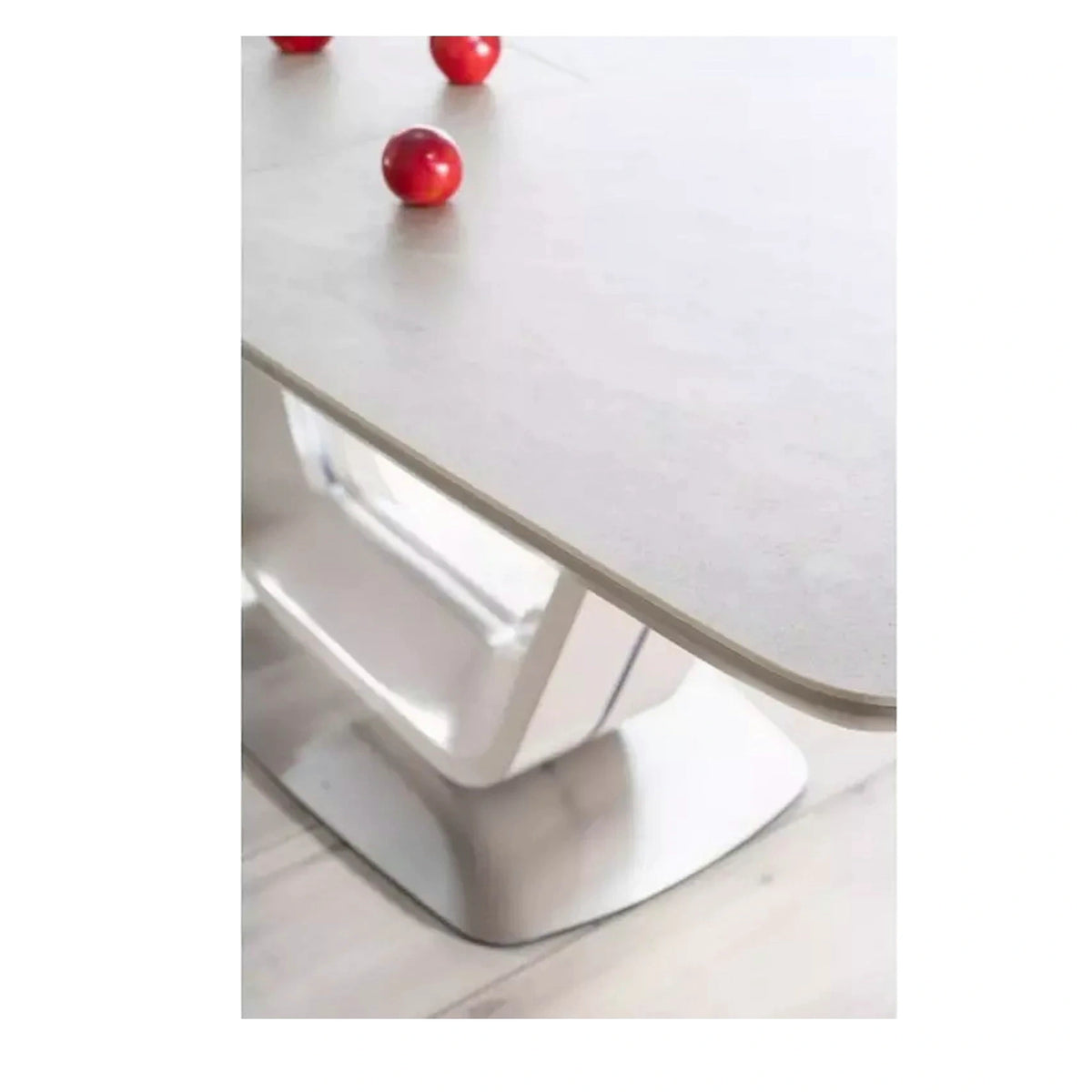 Masa ARMANI, gri cu efect de marmura, 160/220x90x76 cm