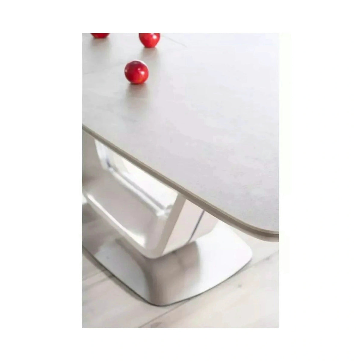 Masa ARMANI, gri cu efect de marmura, 160/220x90x76 cm