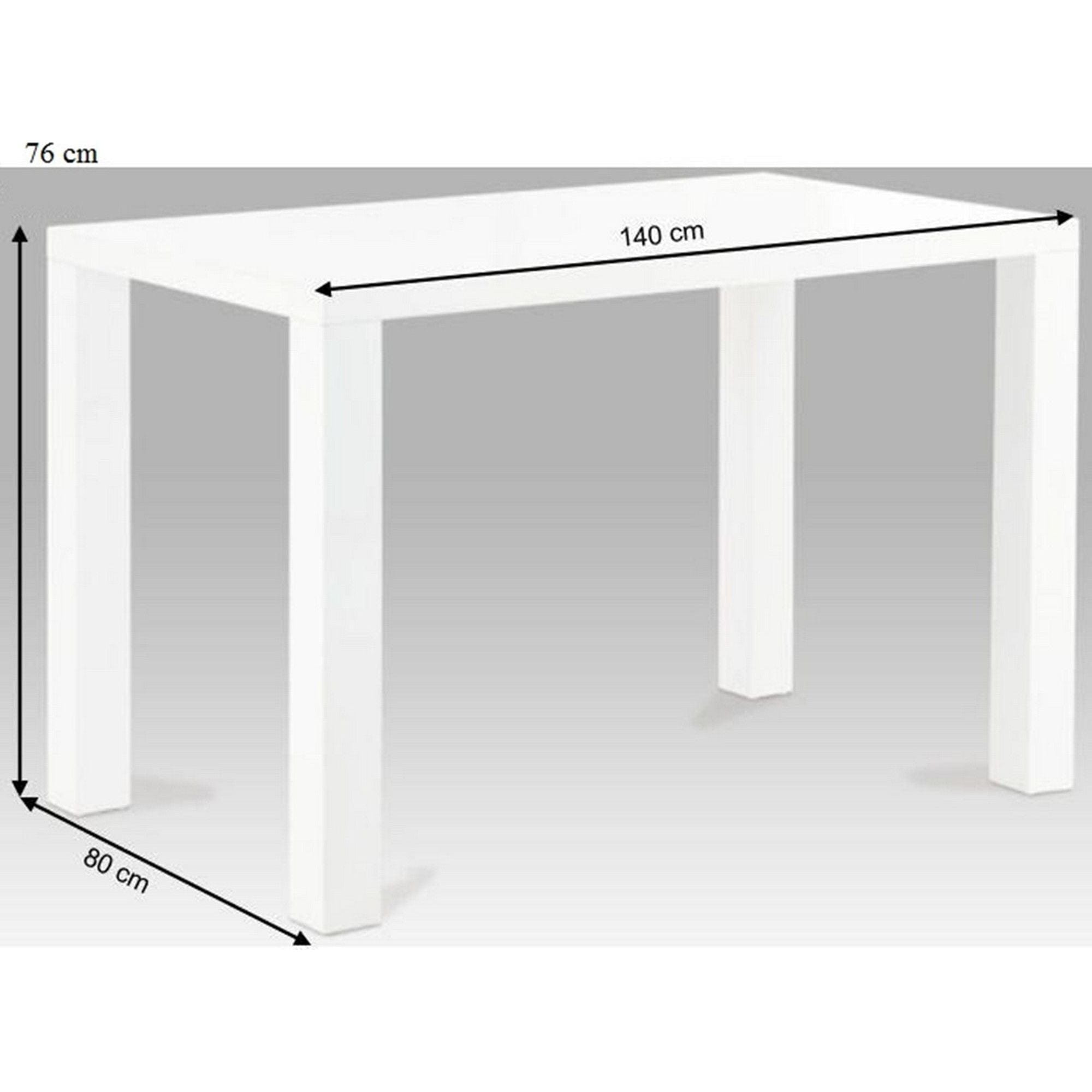 Masa ASPER TYP NEW 3, alb, 140x80x76 cm