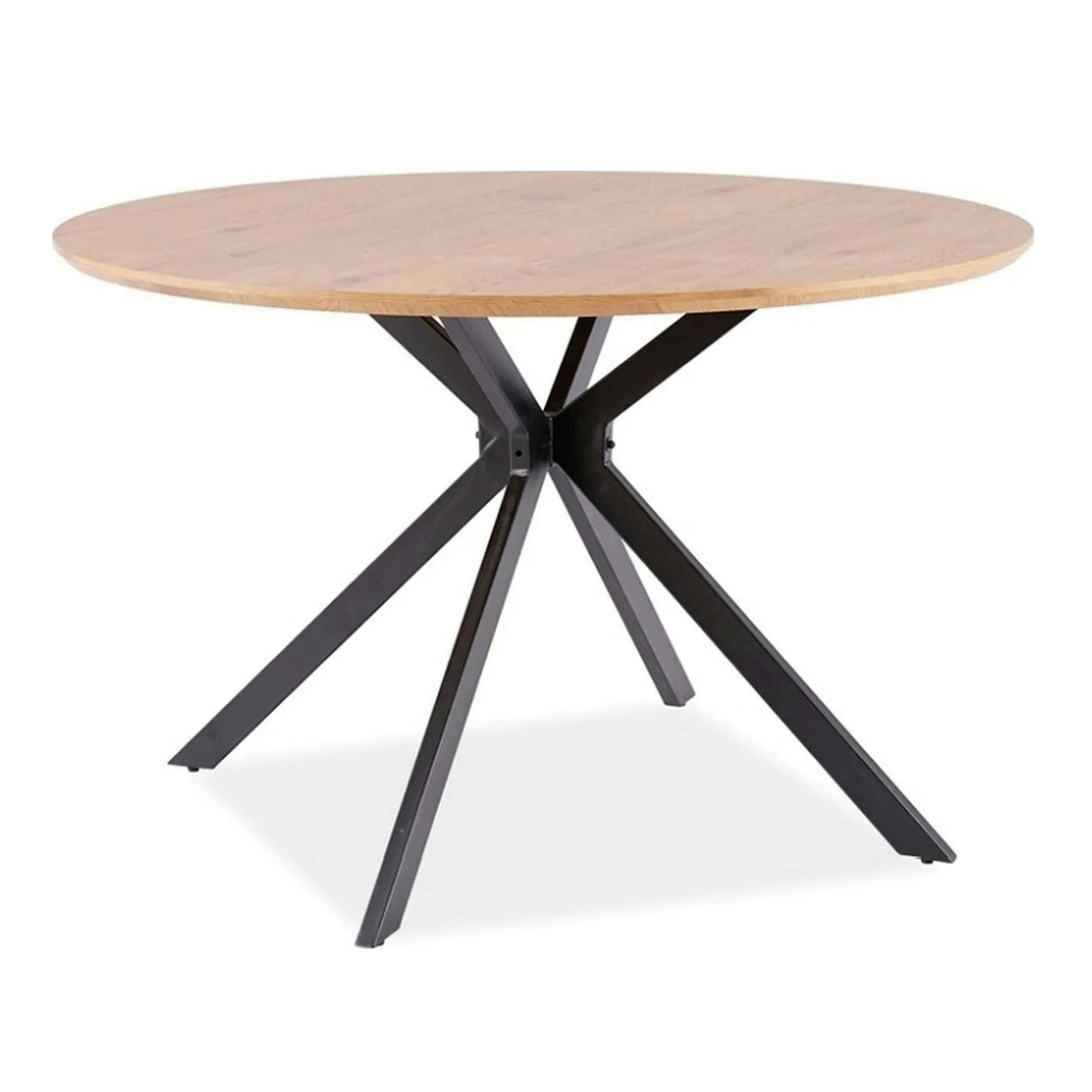 Masa ASTER, stejar/negru, 120x120x75 cm