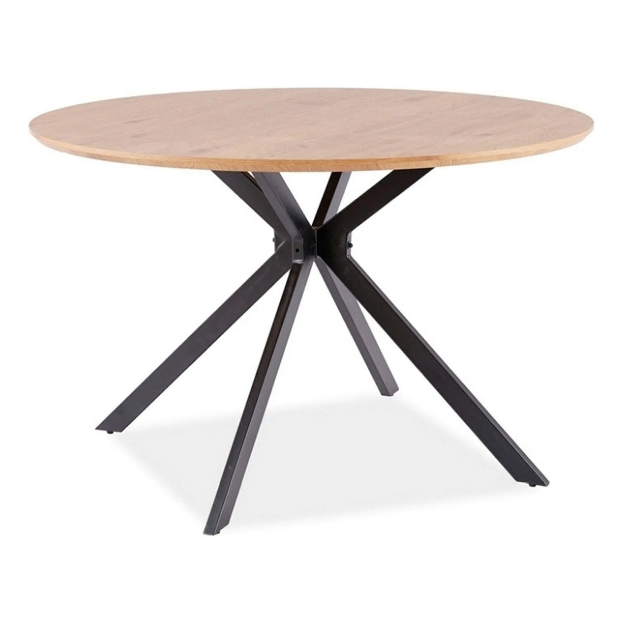Masa ASTER, stejar/negru, 120x120x75 cm