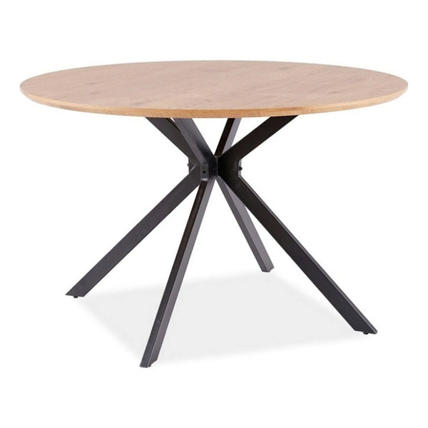 Masa ASTER, stejar/negru, 120x120x75 cm
