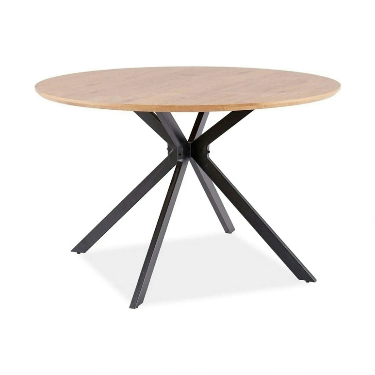 Masa ASTER, stejar/negru, 120x120x75 cm