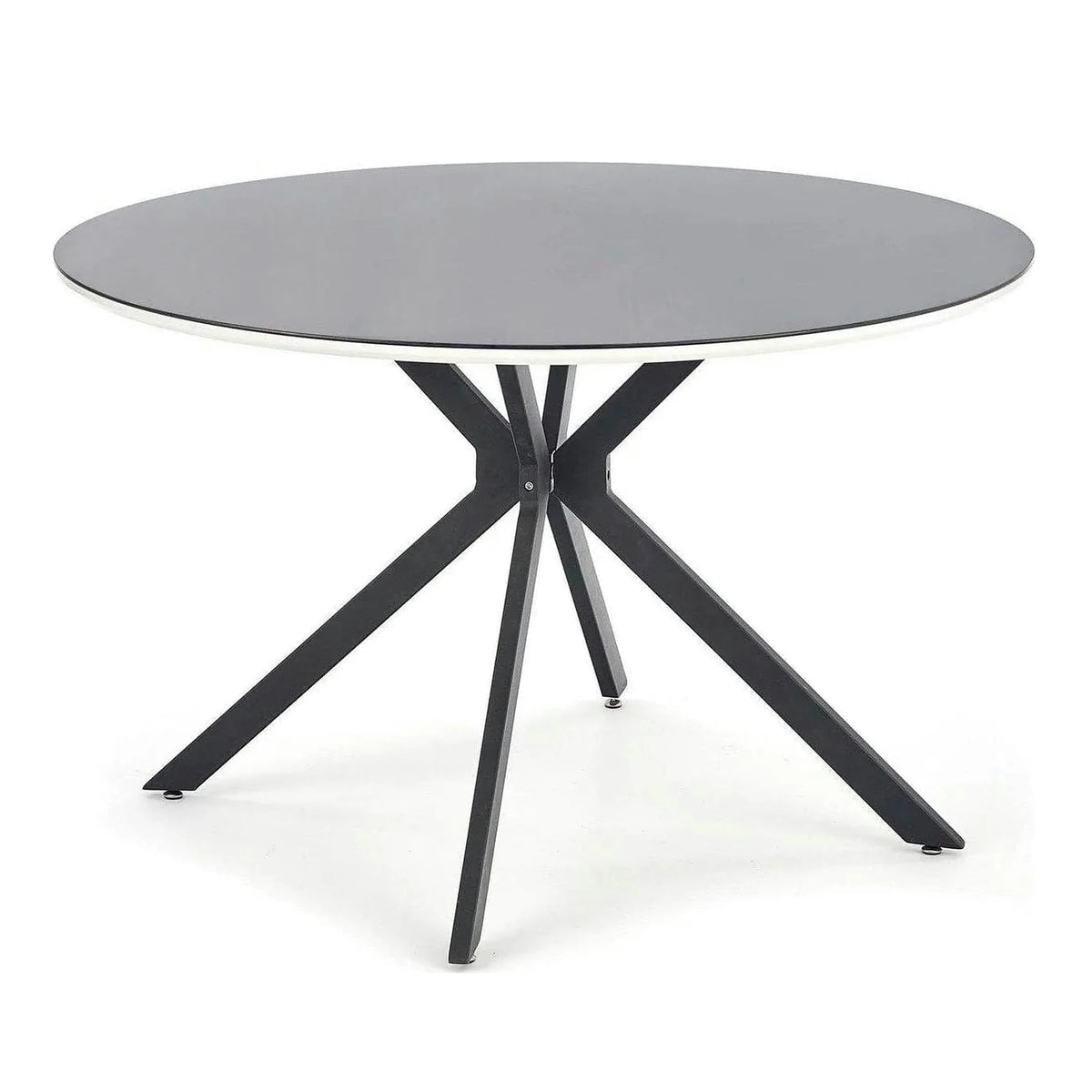Masa AVELAR, negru, 120x120x76 cm