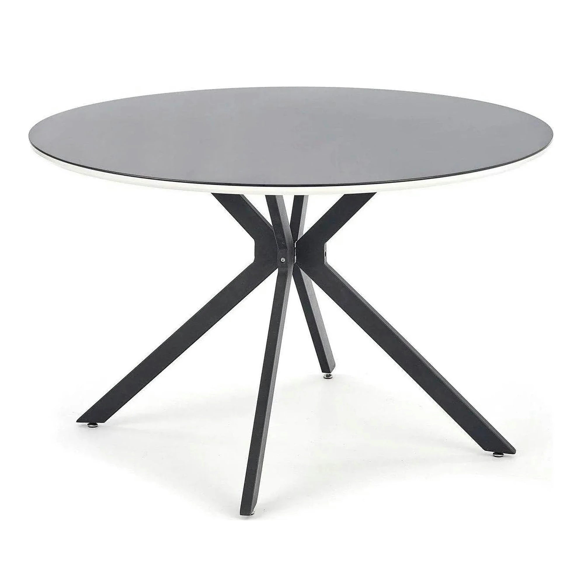 Masa AVELAR, negru, 120x120x76 cm