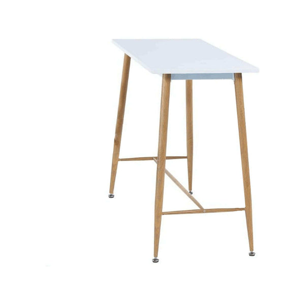 Masa bar DORTON, alb/stejar, 110x50x90 cm