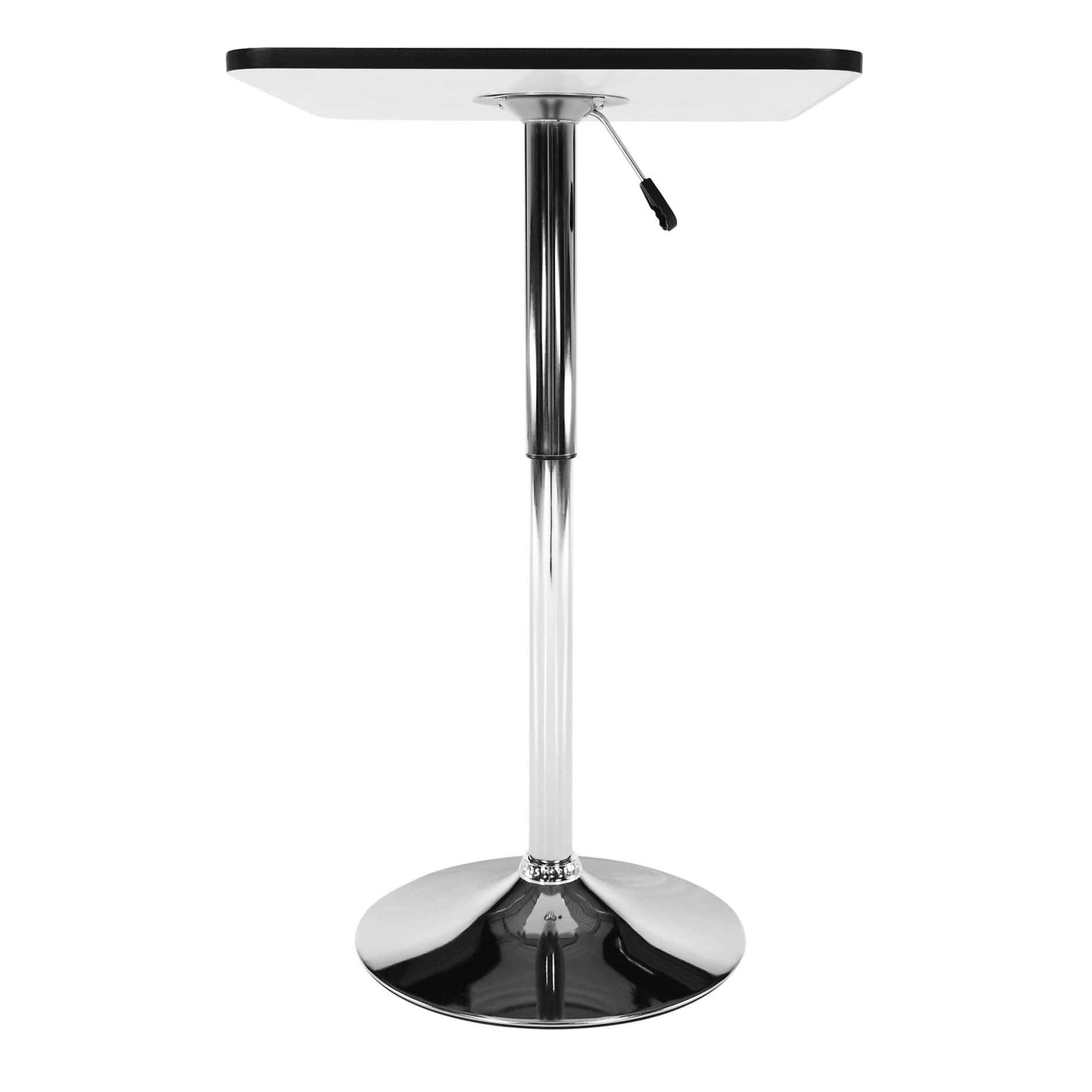 Masa bar FLORIAN, negru/crom, 57x84/110 cm