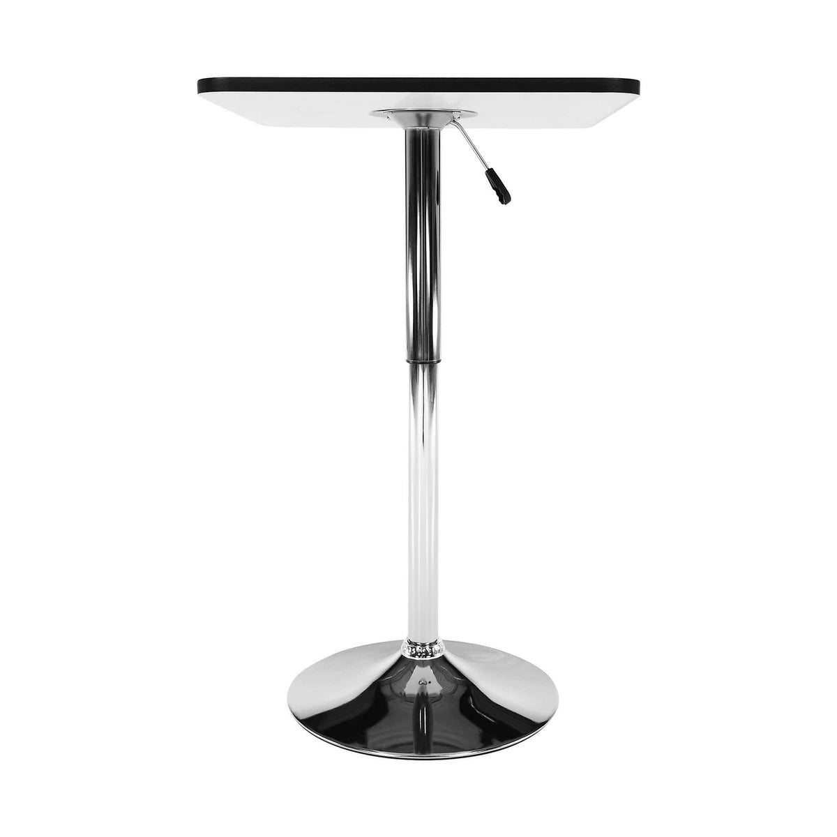Masa bar FLORIAN, negru/crom, 57x84/110 cm