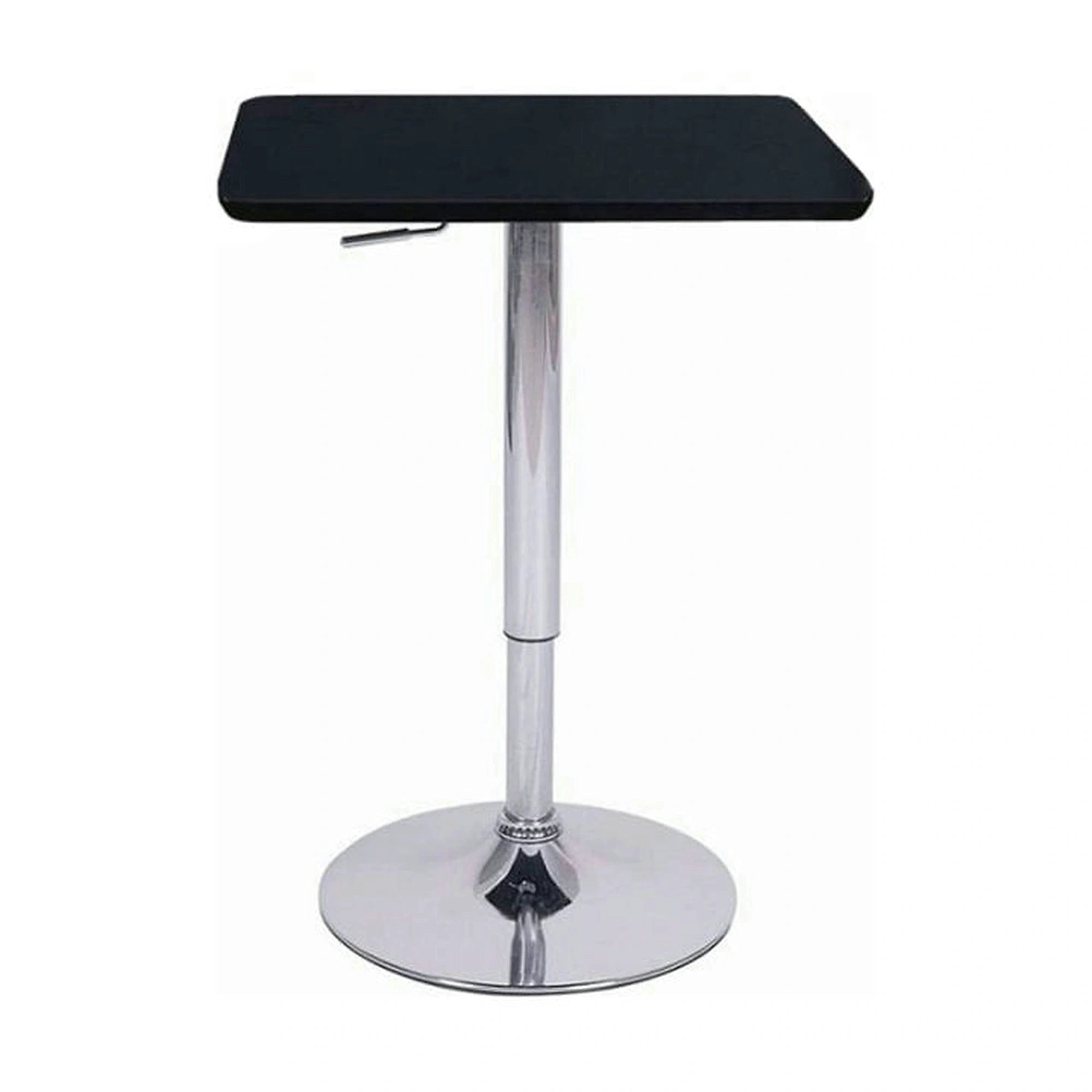 Masa bar FLORIAN, negru/crom, 57x84/110 cm