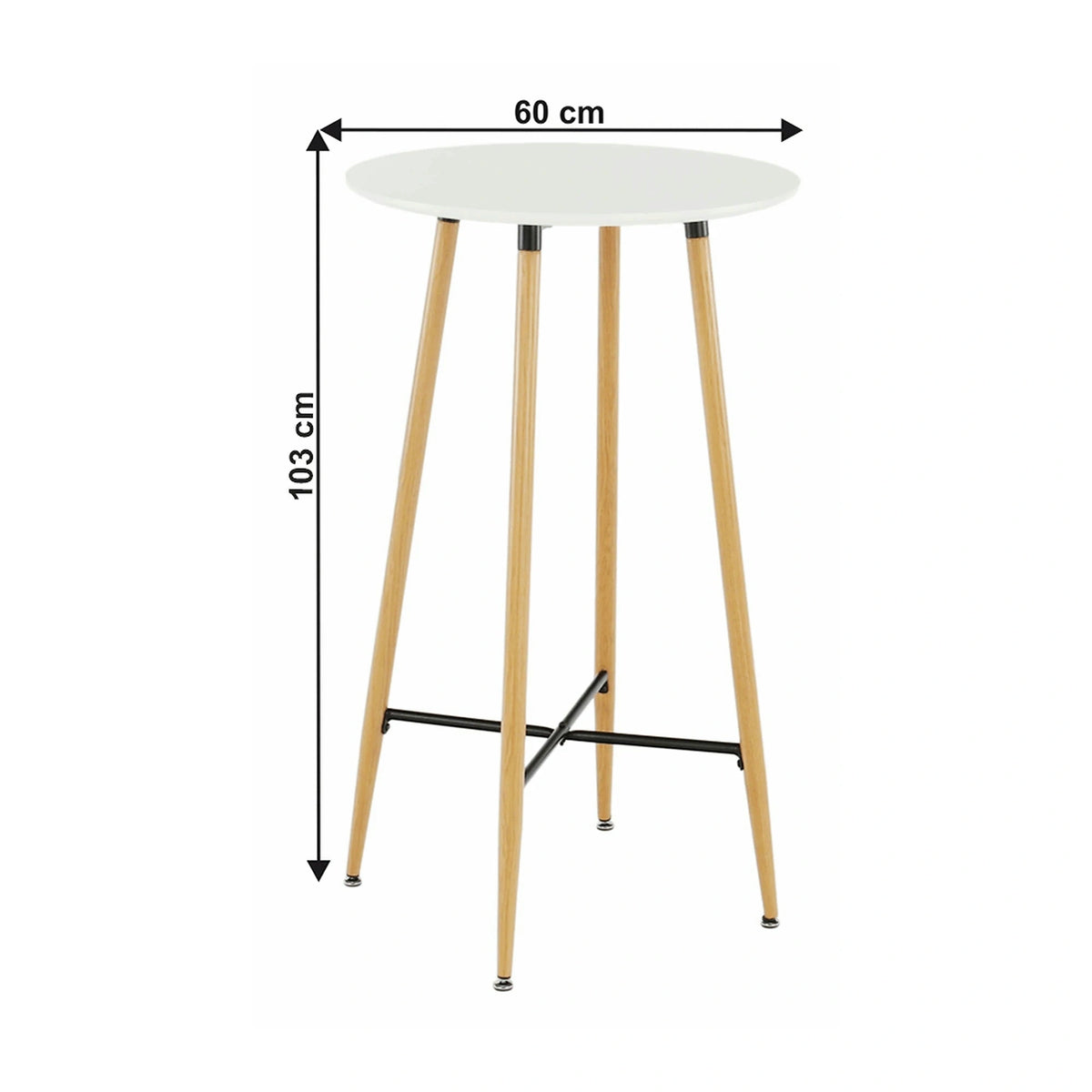 Masa bar IMAM, alb/stejar, 60x102 cm