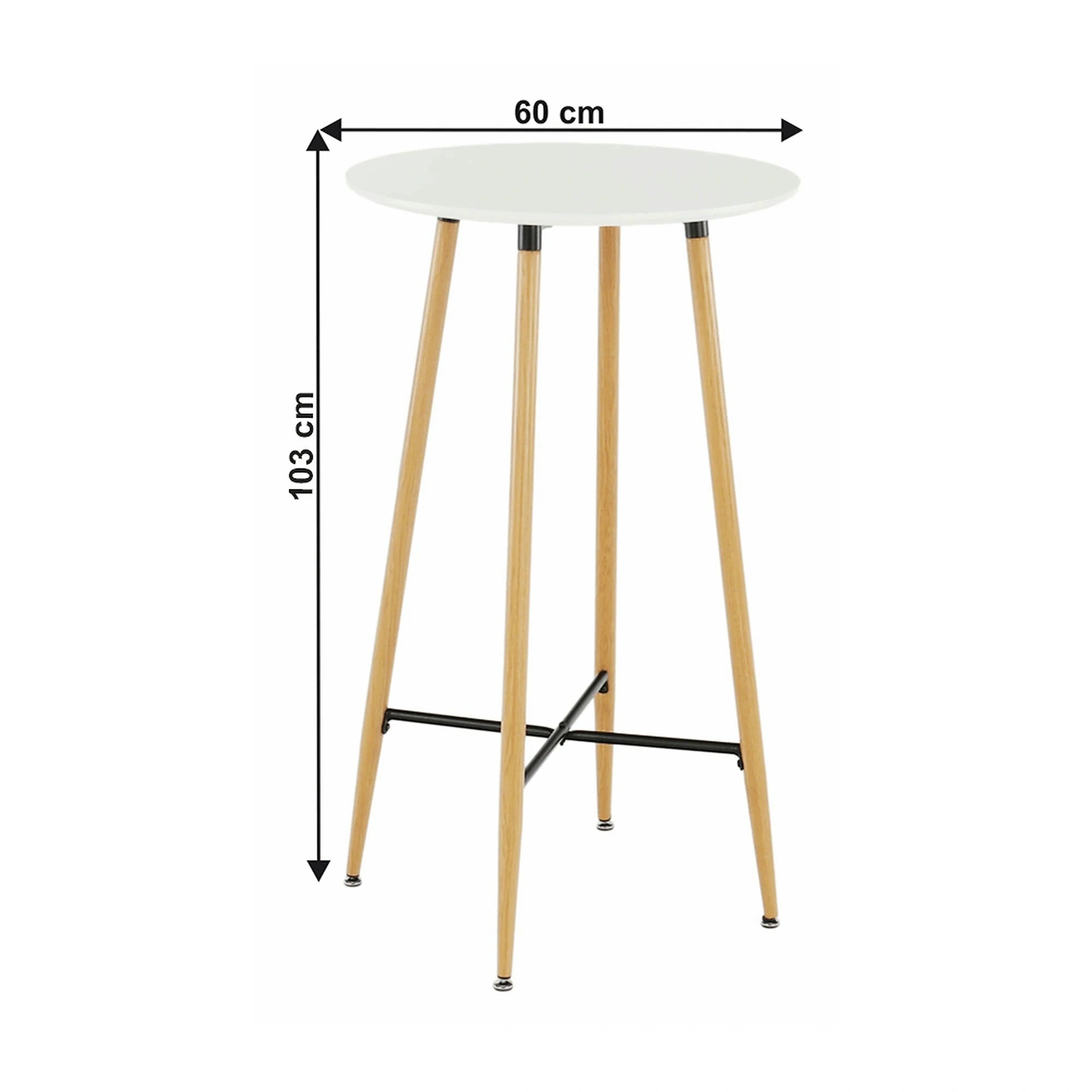 Masa bar IMAM, alb/stejar, 60x102 cm