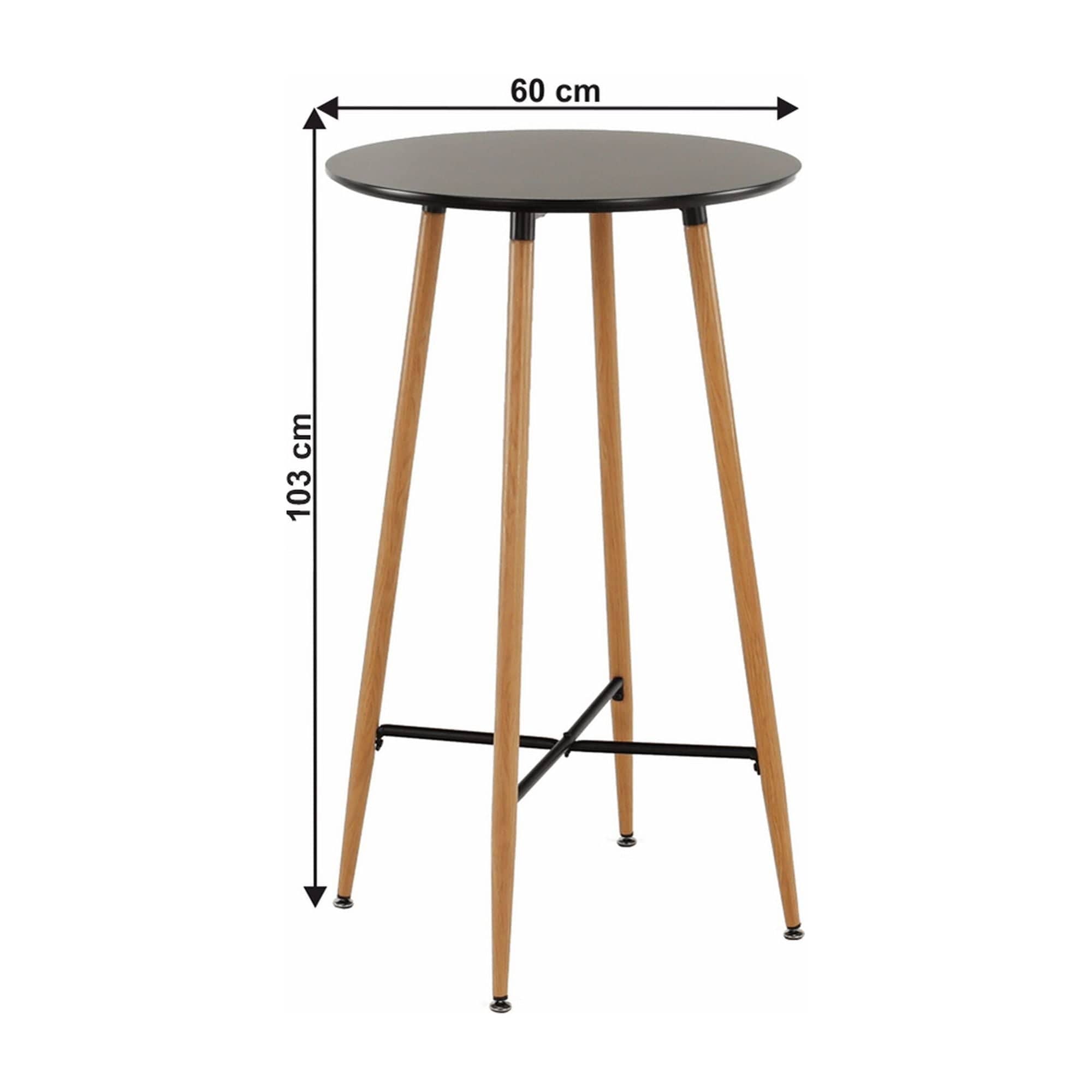 Masa bar IMAM, negru/stejar, 60x102 cm