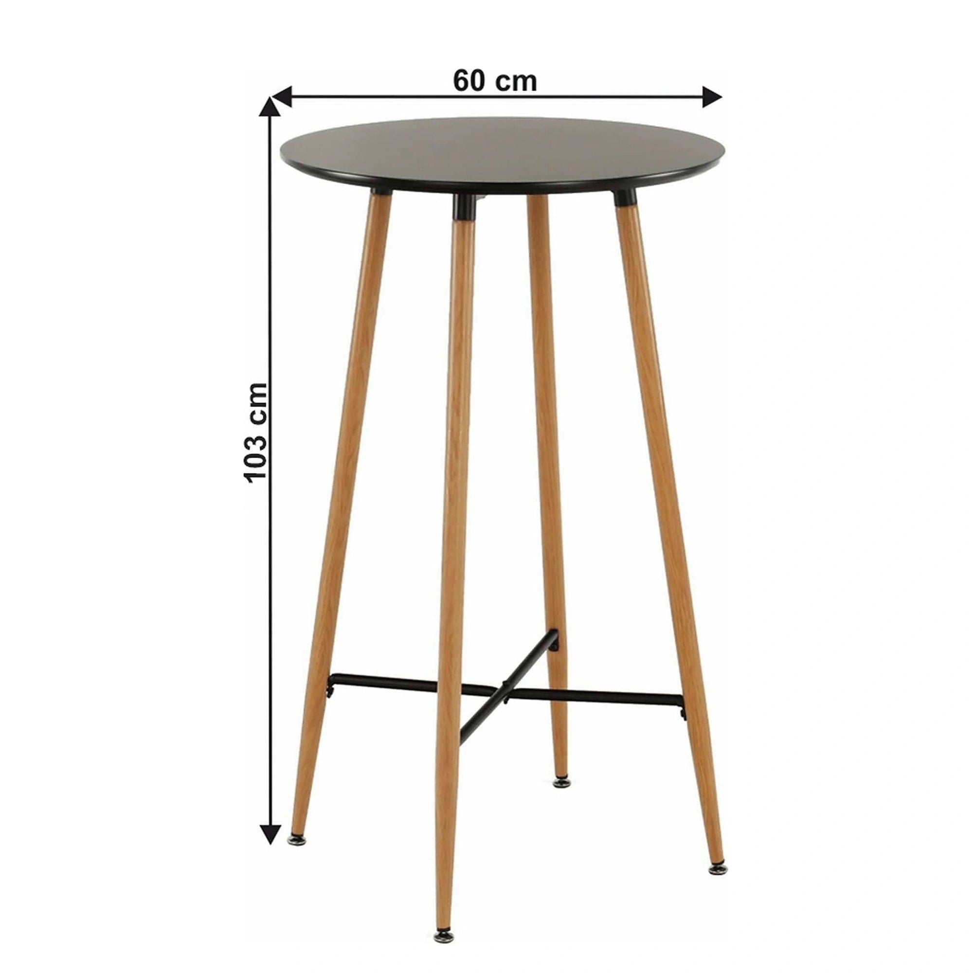Masa bar IMAM, negru/stejar, 60x102 cm
