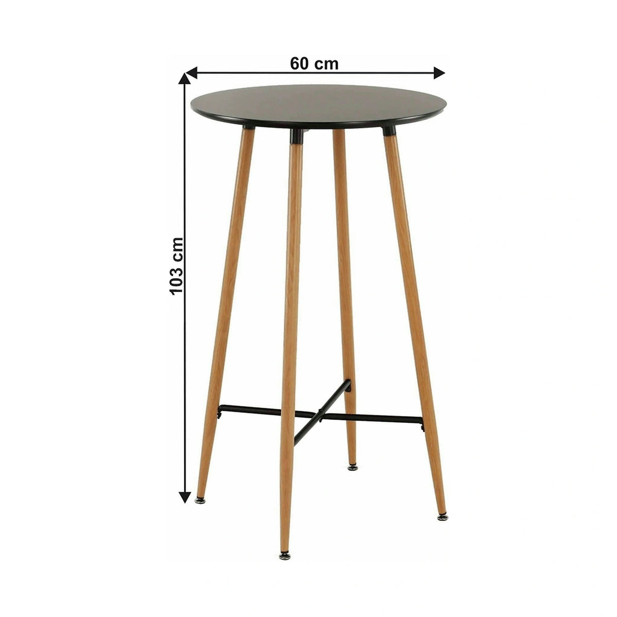 Masa bar IMAM, negru/stejar, 60x102 cm