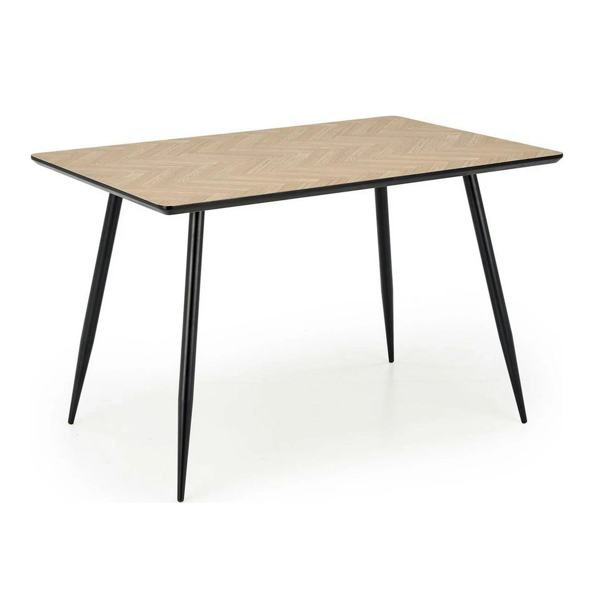 Masa BERTO, stejar/negru, 120x80x77 cm