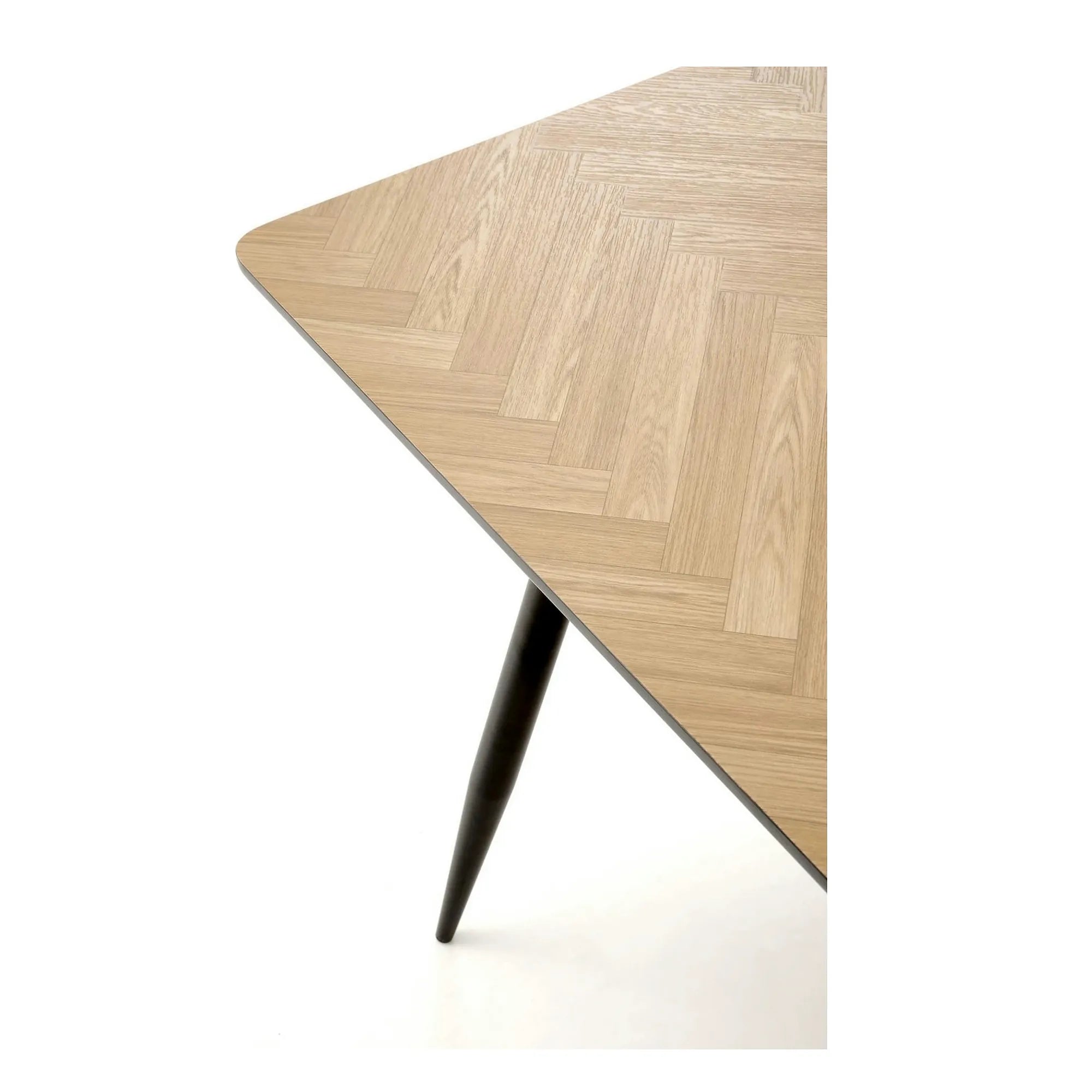 Masa BERTO, stejar/negru, 120x80x77 cm