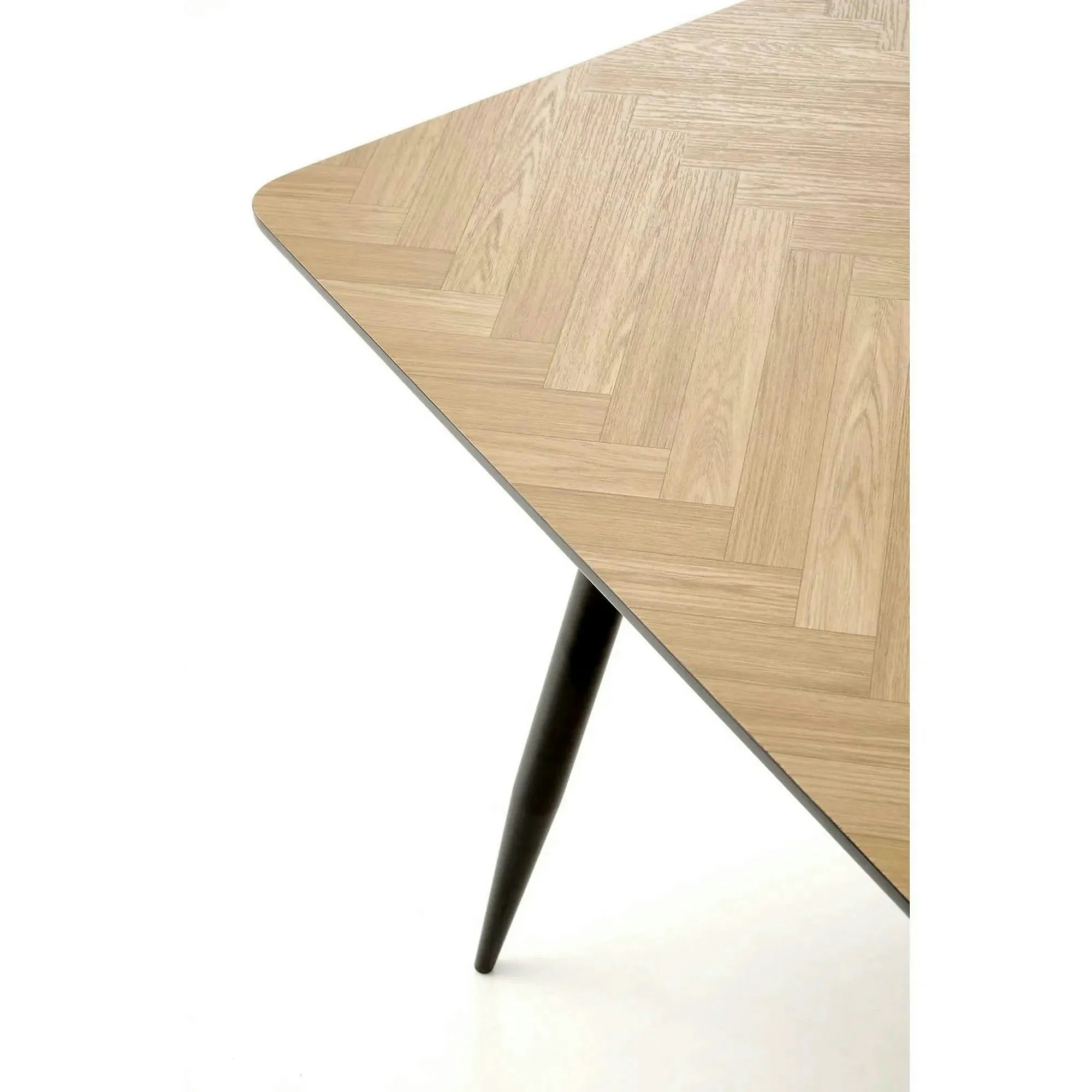 Masa BERTO, stejar/negru, 120x80x77 cm