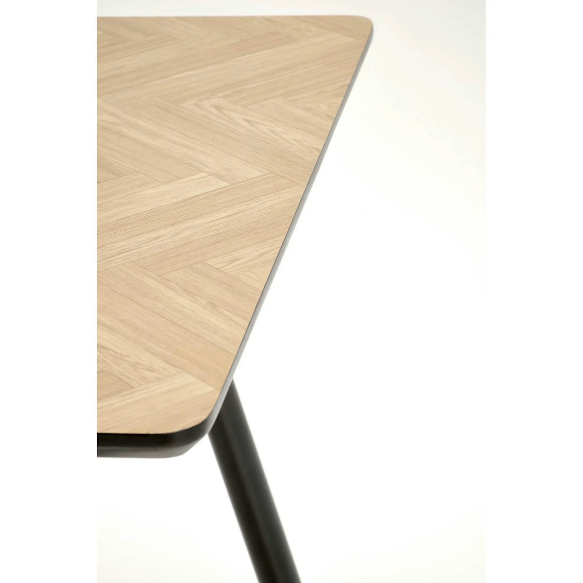 Masa BERTO, stejar/negru, 120x80x77 cm