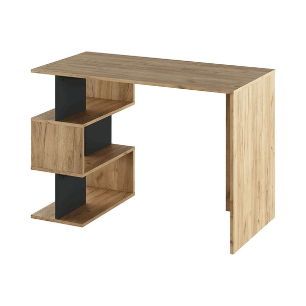 Masa birou ABES, stejar sonoma/gri, PAL laminat, 110x55x75 cm